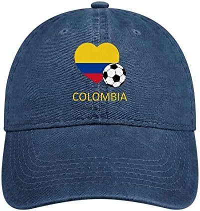 Amor colombia futebol unissex jeans hap casual beisebol bap hap chapéu de caminhão de caminhão com ajuste ajustável