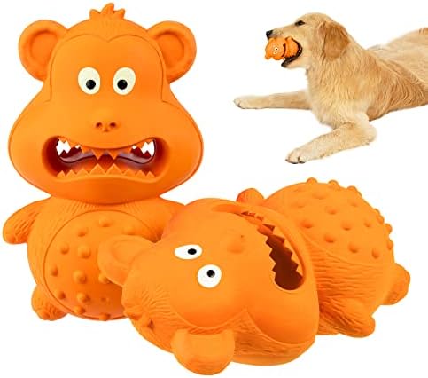 Brinquedos de cães de Cherlam para mastigadores agressivos, filhotes de puppy mastigar brinquedos de borracha natural de dentição atrai