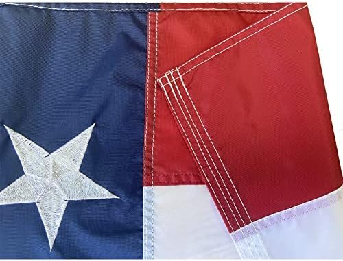 Homissor Texas Flag 12x18 polegadas TX Bandeiras de estado bordadas bandeiras de barco costuradas 210d Oxford Nylon
