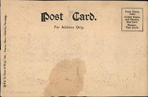 Broadway mostrando 4º Nat. Banco e agência postal Chelsea, Massachusetts MA Original Antique Postcard