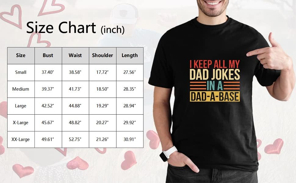 Camisetas de papai tewmeu para homens Eu mantenho todos os meus pai piadas em uma camisa de pai-a-base melhor camisa de pai, presente