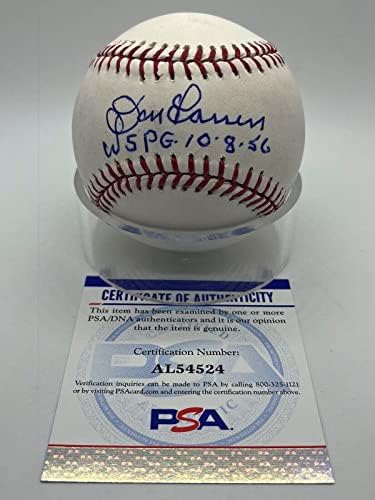Don Larsen Game Perfect WSPG 10-8-56 Autografado assinado OMLB Baseball PSA DNA *24-Bolalls autografados