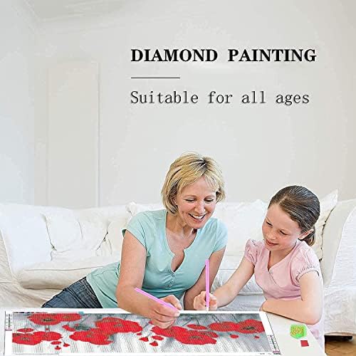 Tiwabb 5d grandes kits de pintura de diamante, kits de pintura de diamante de flores para adultos Kids Diy Diamond Art Kits Furring