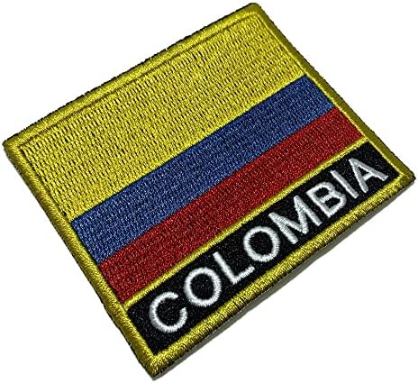 BP0049NT01 Bandeira do país da Colômbia Patch bordado para uniforme, quimono, colete de bicicleta, ferro ou costura