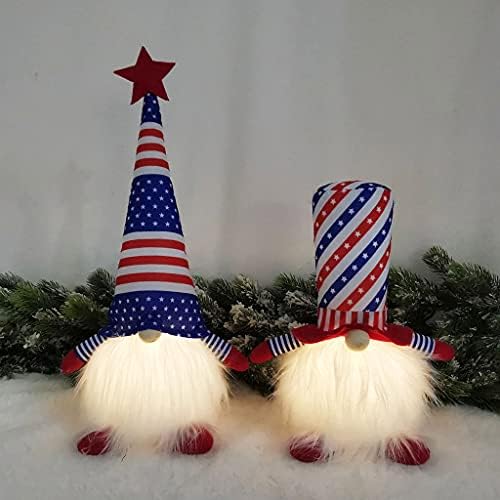 A decoração eleitoral americana do gnomo patriótico do Gnome Estreno liderou a luz Tomte Elf