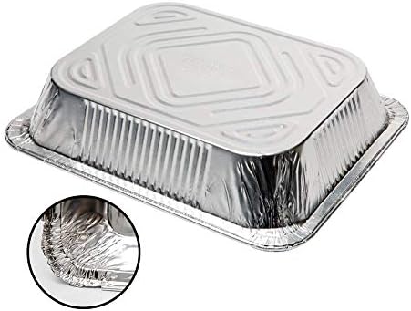 Alumínio com meio tamanho Pan de papel alumínio 30 pacotes seguros para uso em freezer, forno e tabela de vapor.pen, 12 1/2 x 10 1/4 x 2 1/2 feitos nos EUA