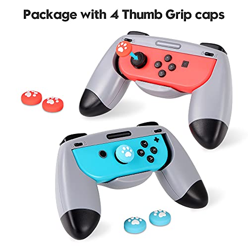 2pcs Grins manuais para Nintendo Switch Joycon, carregando controladores de aderência à mão livre para Nitendo Switch Joy