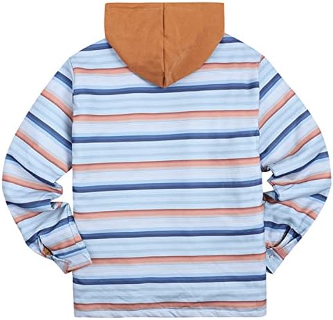 Jaqueta de camisa de flanela com capuz para homens jaqueta de flanela acolchoada para homens altos masculinos de flanela