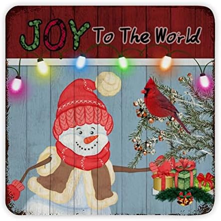 Placa de lata de lata de metal vintage Placa de natal boneco de neve alegria para o mundial poster de metal de natal plata