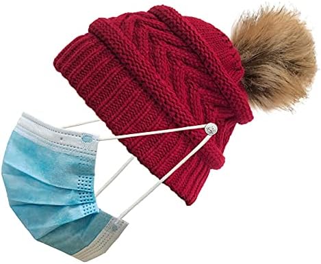Urso chapéu de inverno para homens boné luxunhão touca de botão externo brochet costura chapéus mulheres sólidas chapéus de lã