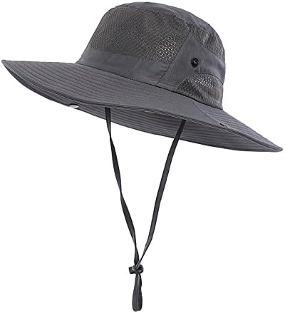 Chapéu de sol para homens/mulheres, chapéu de balde largo Birm Proteção UV BOONIE CHAPA PARA A PESCA DE PISCA PRAIA DE GARDEN