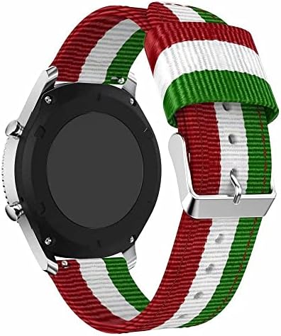 PCGV 22mm Nylon Canvas Strap para Garmin Venu 2/Active/Vivoactive 4 Smart Watch Band Substituição Correa WatchBand