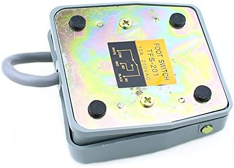 Houcy 1pcs Footswitch Foot de controle momentâneo interruptor elétrico Pedal SPDT cinza TFS-2010 16mm
