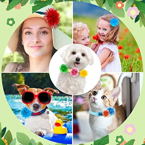 84 peças colarinho de cachorro flores de estimação de flor de animais de estimação multi color cães de cachorro Flor para filho