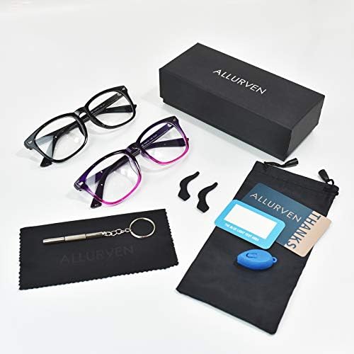 Allurven Blue Light Blocking, leitura/jogo/TV/telefones/telefones para homens, anti -Eyestrain e UV Glare