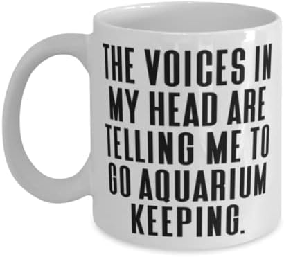 Belo aquário Mantendo 11 onças de caneca, as vozes na minha cabeça estão me dizendo para ir a aquário, amor para homens, mulheres, presentes de aniversário