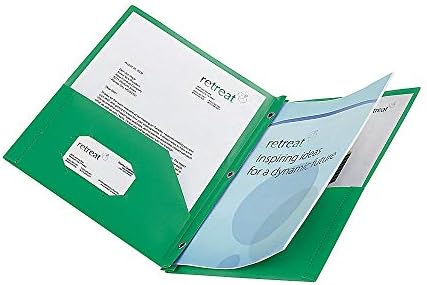 Office Depot® Brand School Grad 3-Prong Polder, tamanho da letra, verde