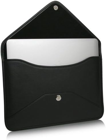 Caixa de ondas de caixa compatível com LG Gram 16 2-1-Bolsa mensageira de couro de elite, design de envelope de capa de couro