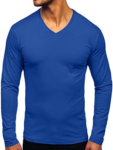 XILOCCER MEN MEN CASual outono de inverno de manga longa Camisa de pescoço redonda camiseta de camiseta de camiseta blusa de manga