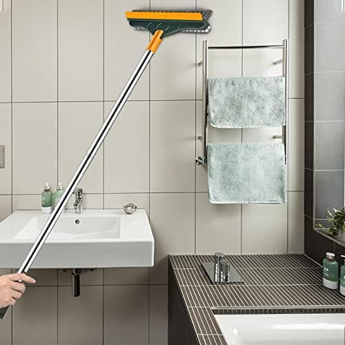 Brush de limpeza de 3 em 1 piso - escova de limpeza de 3 em 1 piso - limpeza ajustável em forma de V, lavador de cerdas rígidas