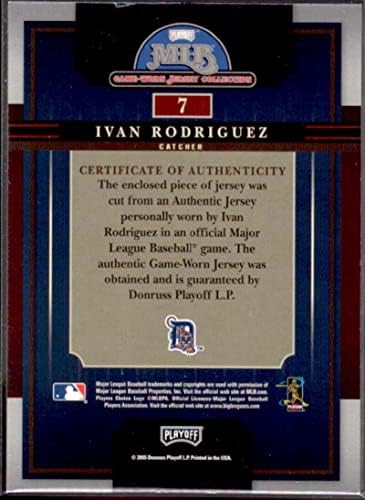 Ivan Rodriguez 2005 Playoff Prestige Playoff MLB Jersey Collection #7