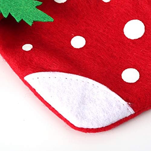 ABOOFAN 12pcs Red Christmas Meias com ponto e folhas Facas de falhas Bolsas bolsas bolsas de tabela de toutel