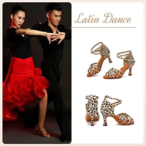 Hroyl Women's Latin Salsa Sapatos de dança Sapatos de baile de baile de baile Practice Sapatos de dança Profissional