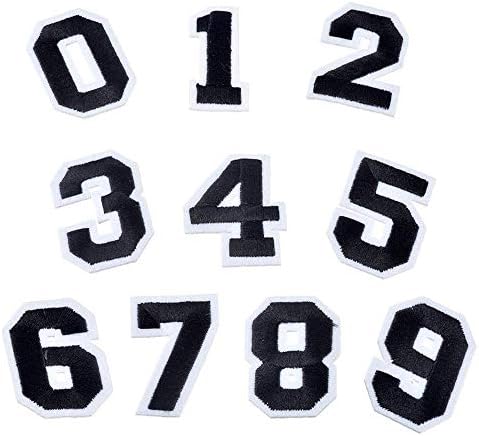 Patches de números definidos costura em apliques ferro bordado no patch 0-9 adesivos Batidos de DIY acessórios para roupas,