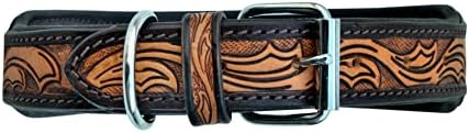 Affilare Leather Colle de cachorro estilo ocidental Hand de serviço pesado Ferramenta de miçangas ajustáveis ​​e acolchoadas