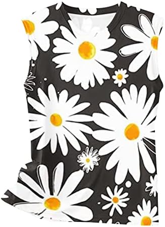 Camisetas de tanques florais de verão fofas de verão top