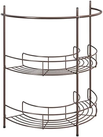 O organizador de pia de pedestal de rack compacto de casa, 21,25 ”x 11” x 23,25 ”, bronze
