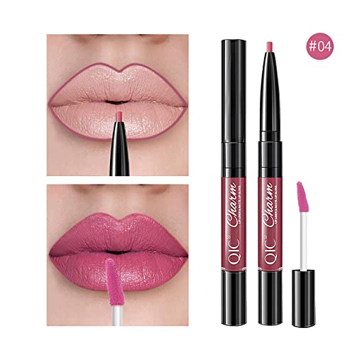 Lipstick papel batom esmalte o líquido líquido duplo líquido anti-betes lábio de tipos duplos de ponta dupla caneta Lápis Lip Lip