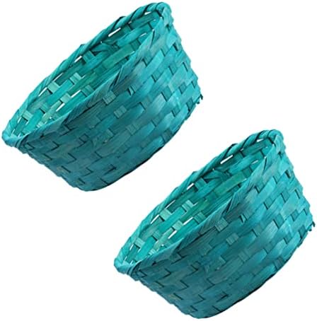 Cesto de menina de flores de patkaw 2pcs bambu cestas de páscoa cesta de ovos de páscoa de bambola cesto pequeno cesto