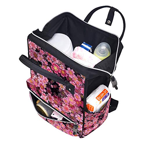 Sakura floresce bolsas de fraldas bolsas de backpack mamãe saco de enfermagem para cuidados com o bebê