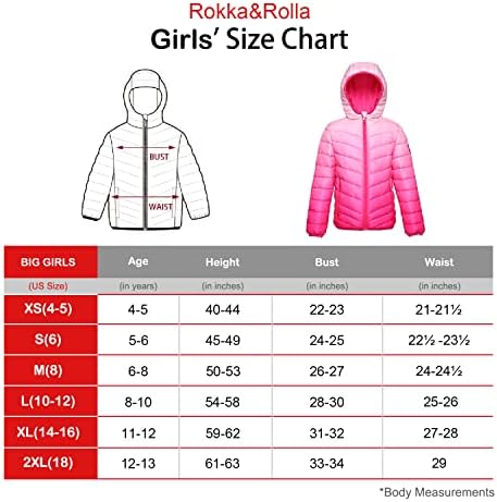 Rokka & Rolla Girls Reversível Lightweight Puffer Jacket