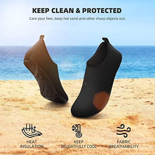 Athmile Water Shoes para homens homens descalço meias aquáticas secas e secas para a praia de praia piscina rio Yoga Lake Surf