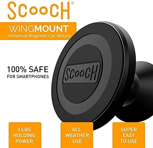 Scooch Wingman para iPhone 14 Pro Pouxled com Wingmount Magnetic Car Mount