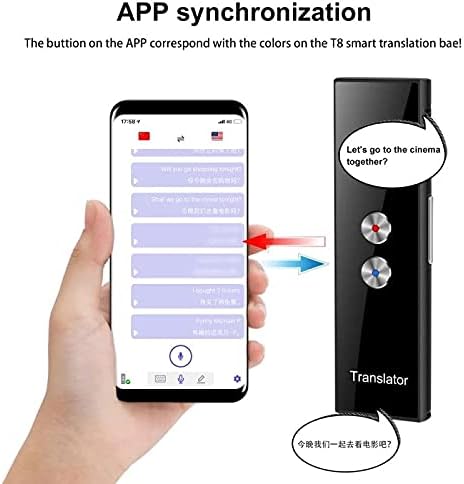 FZZDP T8 TRANSTADOR DO VOZ 68 Idiomas Multi idiomas instantânea tradução de maneira real tradutor em tempo real app -compatible