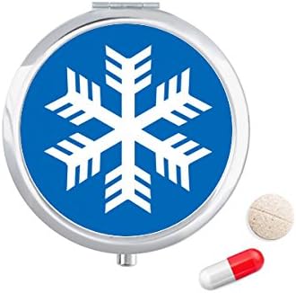 Blue Snowflake de inverno esportes esportes de pílula Capa de bolso de bolso caixa de armazenamento Distribuidor de contêiner