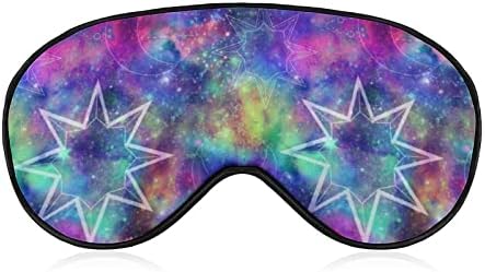 Constellation Galaxy Print Eye Mask Sleep Beldfold com blocos de cinta ajustável Blinder Night para viagens Sleeping Sleeping Yoga