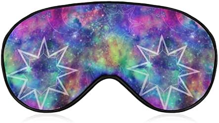 Constellation Galaxy Print Eye Mask Sleep Beldfold com blocos de cinta ajustável Blinder Night para viagens Sleeping Sleeping Yoga Nap Mulheres Men