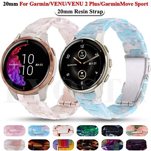 Kangdd Resina Smart Watch Bands para Garmin Venu2/Venu 2 Plus Sq Straps GarminMove Sport Forerunner 245 645 Banda de relógio de 20