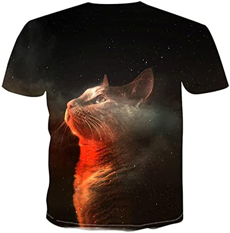 Camisetas mensais Animal de moda Camiseta estampada de colorida Camiseta de mangas curtas Camiseta casual Cool confortável