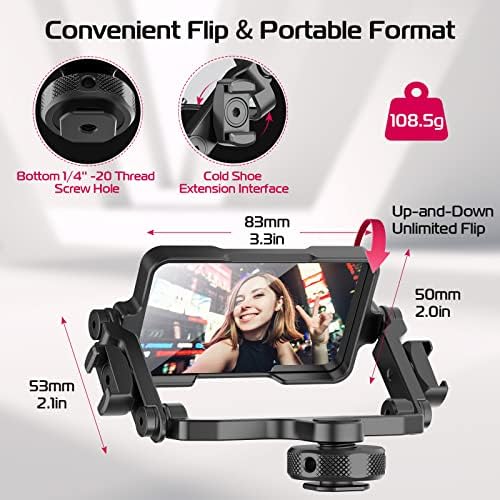 ULANZI METAL Telefone Tripod Mount ST-10+Selfie Mirror Kit para smartphone