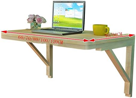 PIBM elegante prateleira de parede montada na parede Mesa flutuante mesa de laptop mesa de laptop simples de madeira maciça de madeira sólida à prova d'água multifuncional salvar espaço, 10 tamanhos, a,