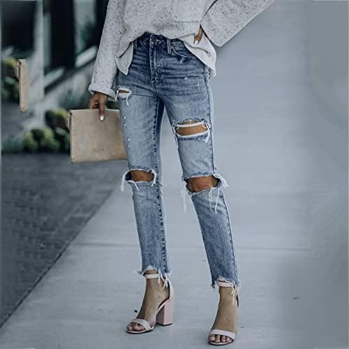 Sem Kvetching Feminino Sólido Feminino Sólido Huros Aluta Elastic Slim Jeans Classic Plus