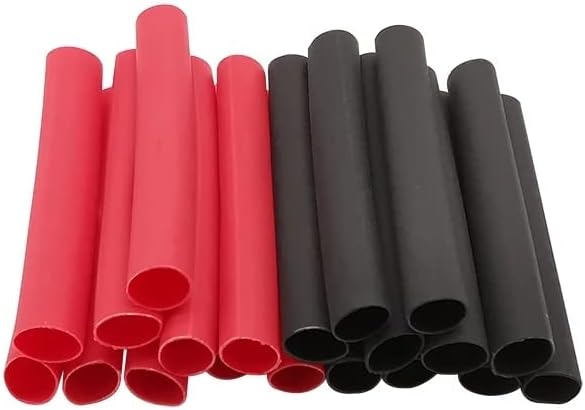 127pcs/conjunto térmico encolhimento de tubo de fio protetora de cabo encolhendo distorção de poliolefina variada manga encolhida de térmico vermelho preto preto