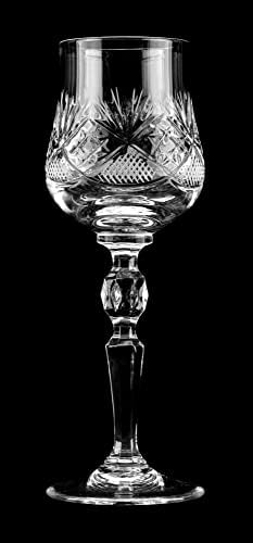 Os elegantes e modernos copos de xerez de cristal russo e modernos para festas e eventos de hospedagem - 2 onças de cristal de xerez, conjunto de 6