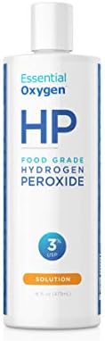 Peróxido de hidrogênio de grau essencial de oxigênio, limpador natural, 3%, 16 onças