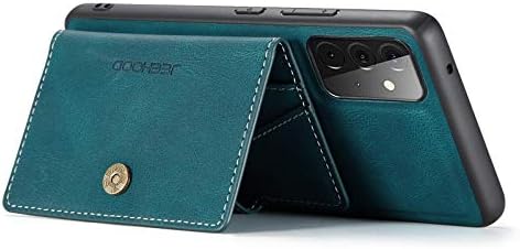 Caixa de telefone celular Arlgseln com carteira de caça -níqueis de cartão destacável, suporte de cartão magnético no traseiro da tampa de proteção telefônica para o Samsung Galaxy S21 2021